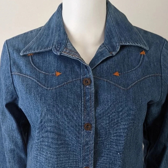Vintage Western Button Front Shirt S - Picture 3 of 5